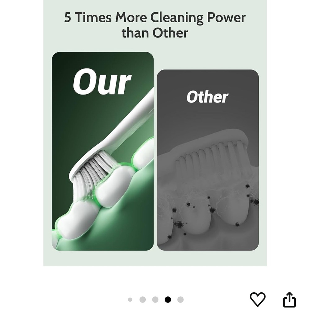 NWT 2 Pack Sonic Electric Toothbrushes with 10 Brush Heads - Picture 8 of 9